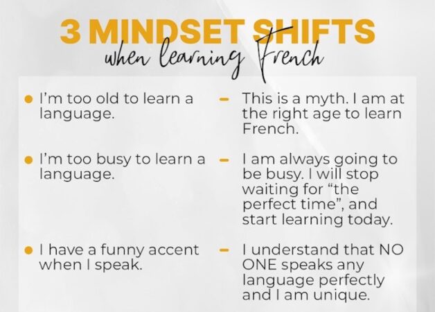 MINDSET SHIFTS WHEN LEARNING FRENCH